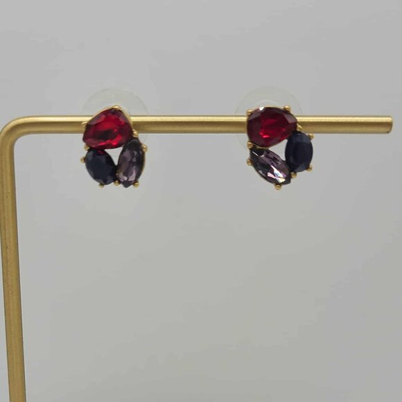 J Crew Colorful Cluster Stud Earrings - Picture 2 of 8